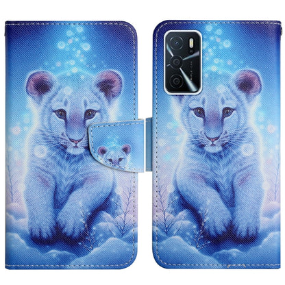 Painted Pattern Flip Leather Phone Case, For OPPO A16