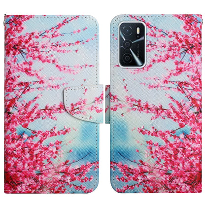 Painted Pattern Flip Leather Phone Case, For OPPO A16