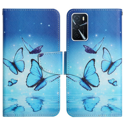 Painted Pattern Flip Leather Phone Case, For OPPO A16