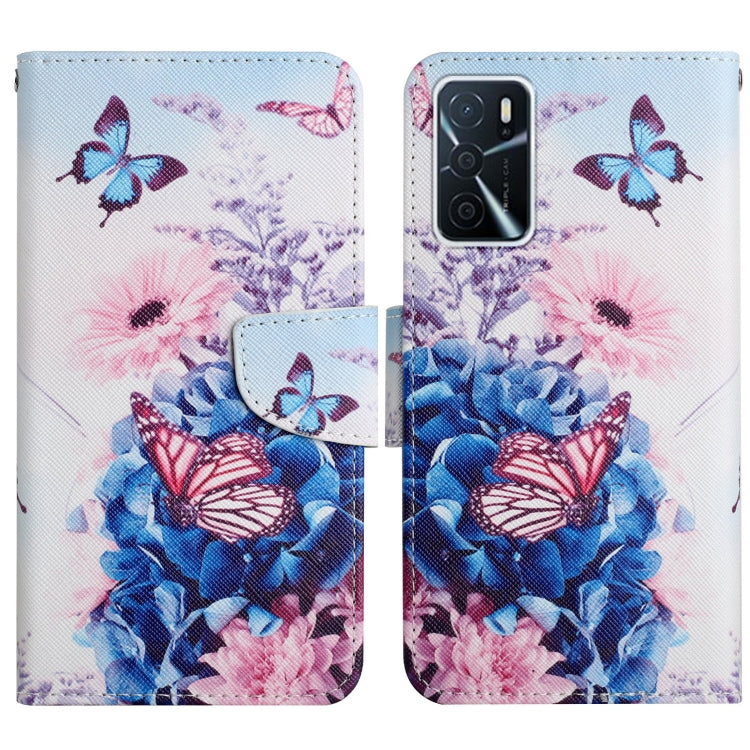 Painted Pattern Flip Leather Phone Case, For OPPO A16