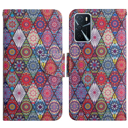 Painted Pattern Flip Leather Phone Case, For OPPO A16