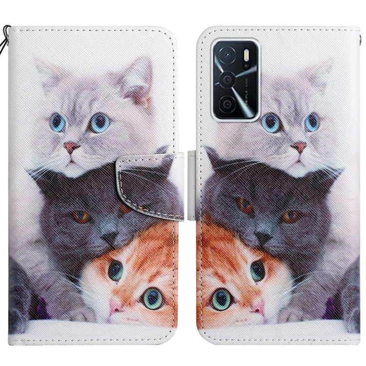 Painted Pattern Flip Leather Phone Case, For OPPO A16