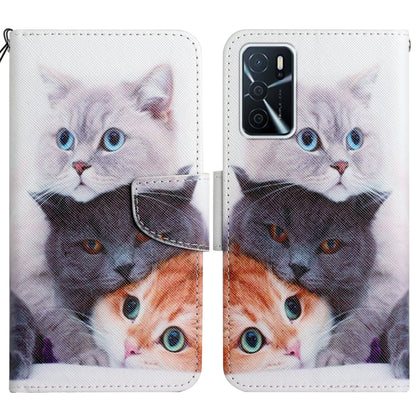 Painted Pattern Flip Leather Phone Case, For OPPO A16
