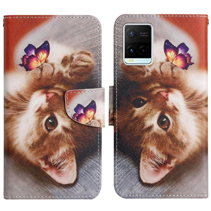 Painted Pattern Flip Leather Phone Case, For vivo Y21 / Y21S / Y33S