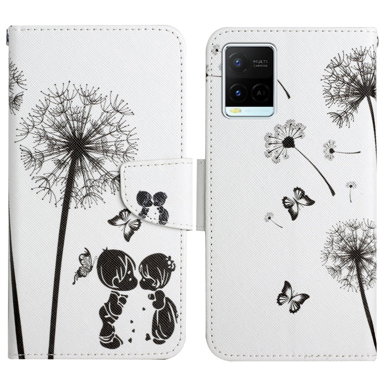 Painted Pattern Flip Leather Phone Case, For vivo Y21 / Y21S / Y33S