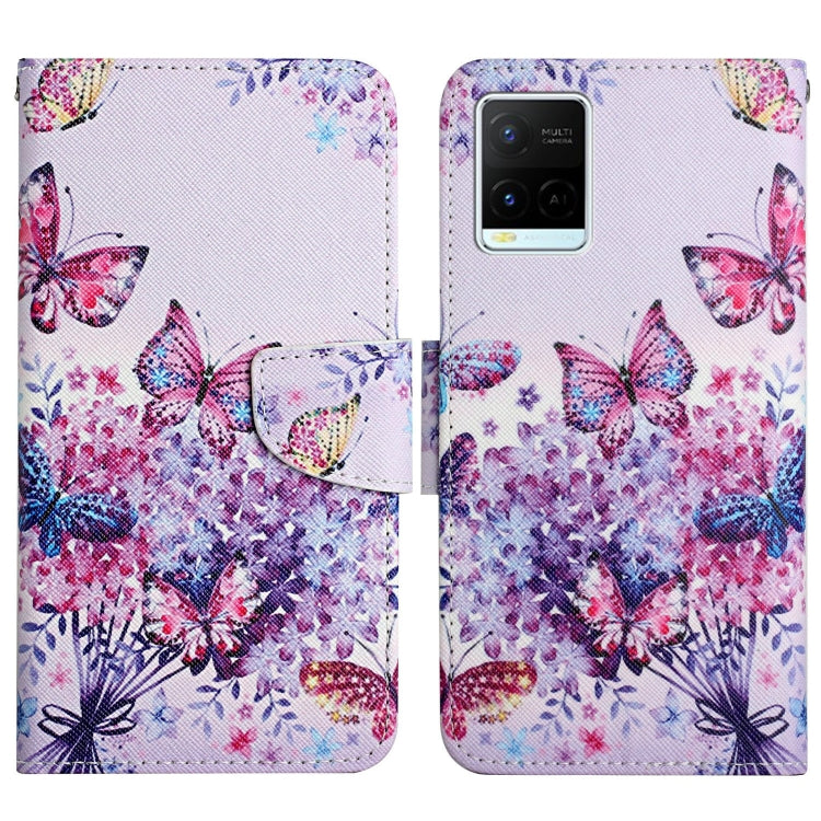 Painted Pattern Flip Leather Phone Case, For vivo Y21 / Y21S / Y33S
