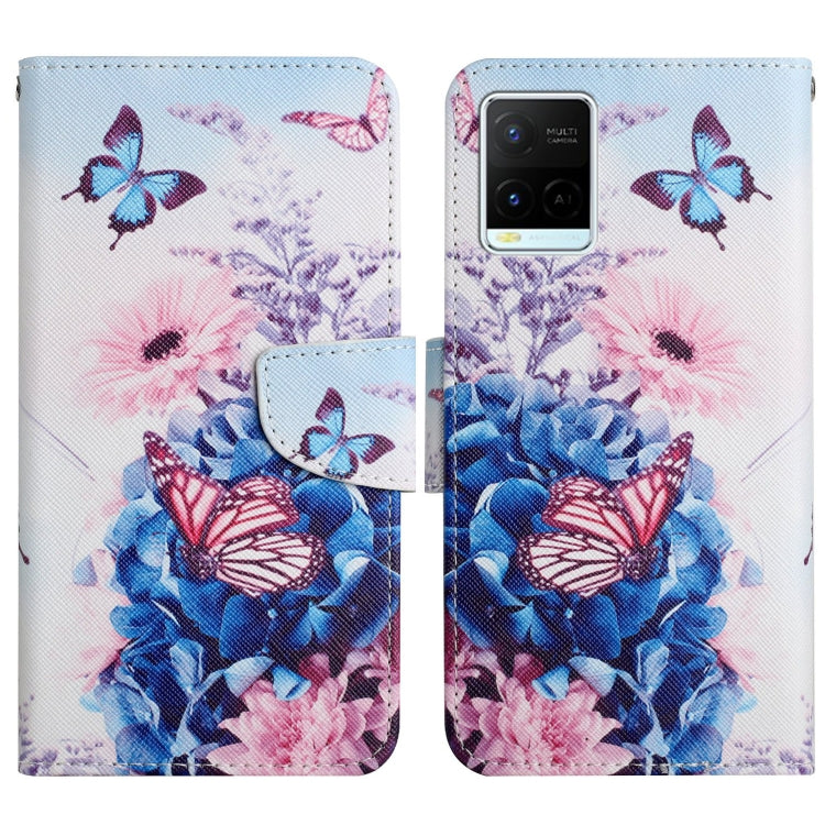 Painted Pattern Flip Leather Phone Case, For vivo Y21 / Y21S / Y33S