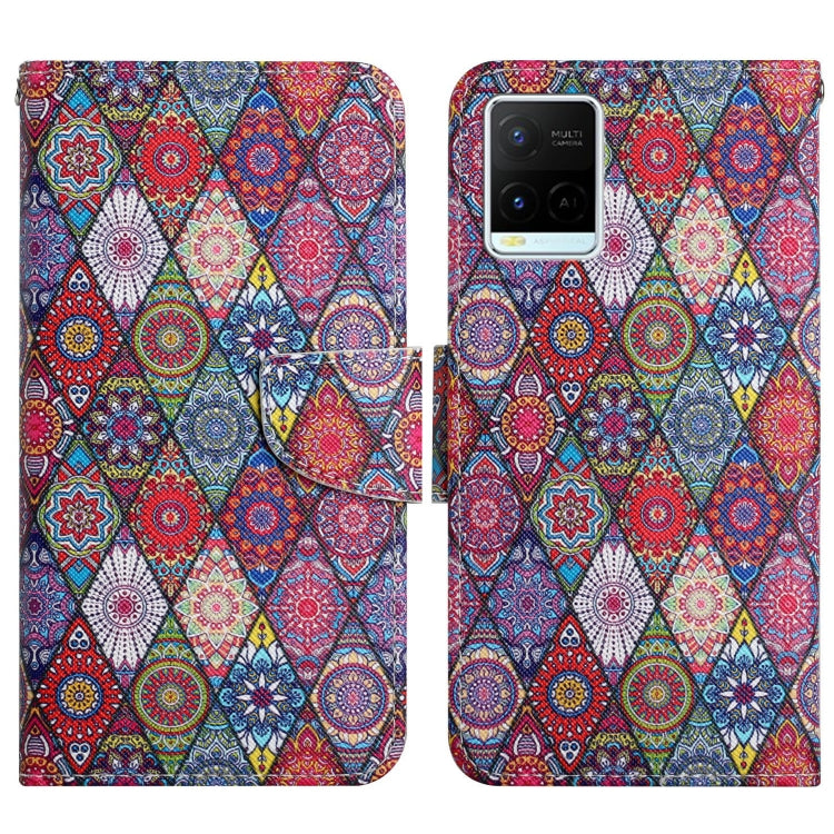 Painted Pattern Flip Leather Phone Case, For vivo Y21 / Y21S / Y33S