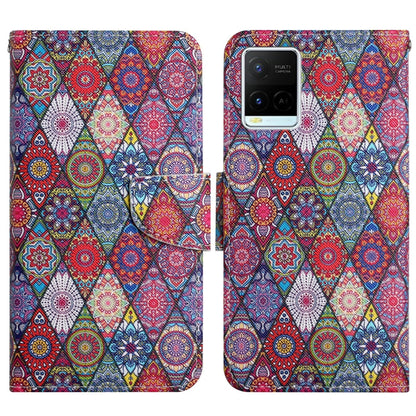 Painted Pattern Flip Leather Phone Case, For vivo Y21 / Y21S / Y33S