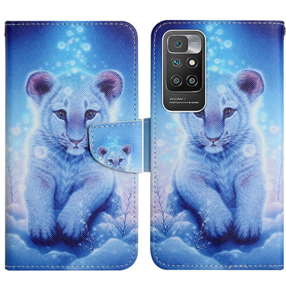 Painted Pattern Flip Leather Phone Case, For Xiaomi Redmi 10