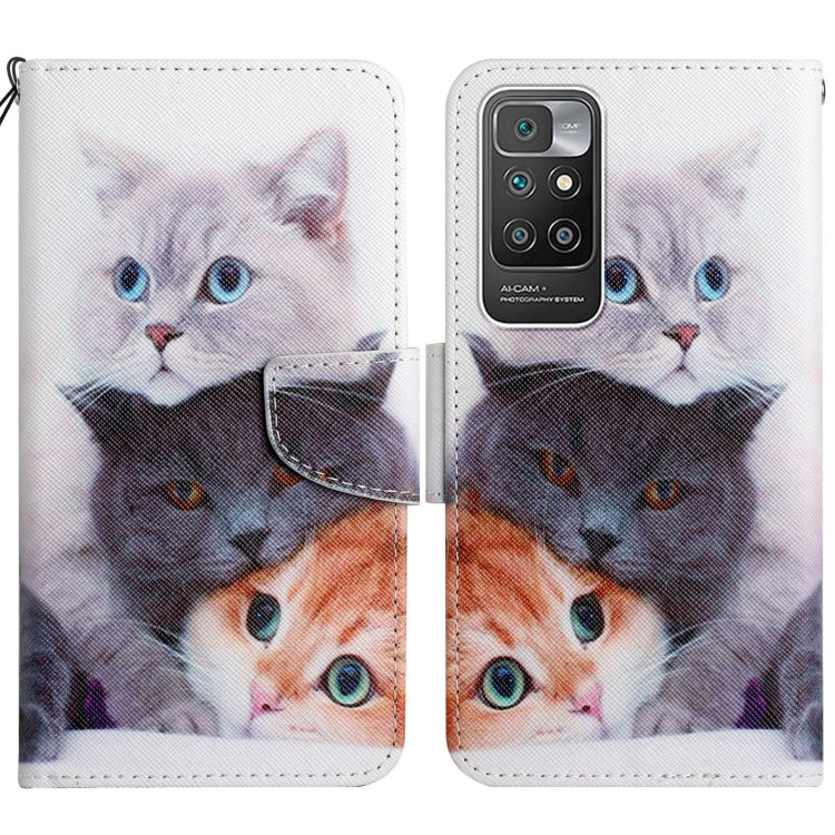 Painted Pattern Flip Leather Phone Case, For Xiaomi Redmi 10