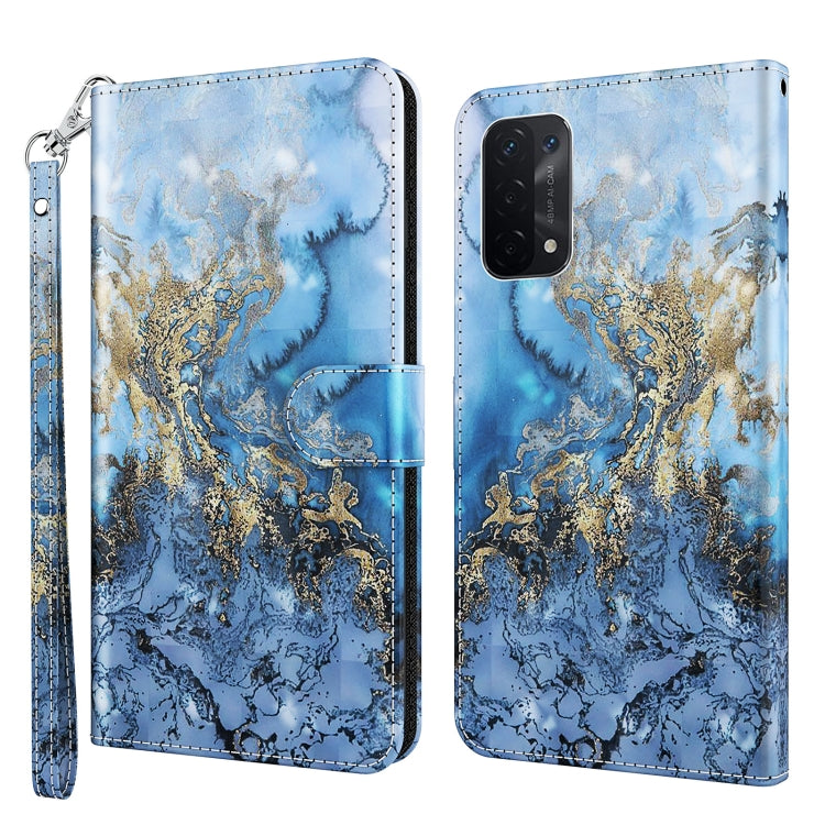 3D Painting Pattern Flip Leather Phone Case, For OPPO A54 5G / A74 5G, For OPPO A74 4G