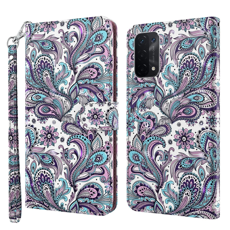 3D Painting Pattern Flip Leather Phone Case, For OPPO A54 5G / A74 5G, For OPPO A74 4G