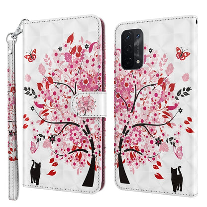 3D Painting Pattern Flip Leather Phone Case, For OPPO A54 5G / A74 5G, For OPPO A74 4G