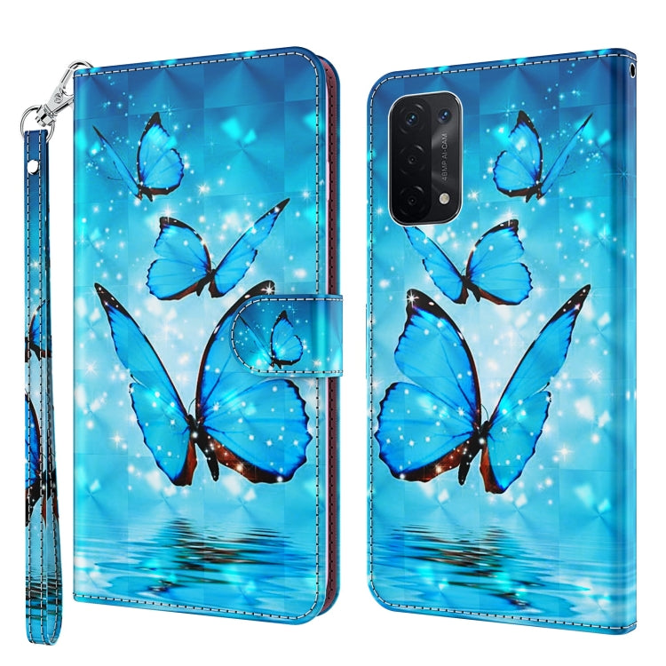3D Painting Pattern Flip Leather Phone Case, For OPPO A54 5G / A74 5G, For OPPO A74 4G