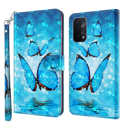 3D Painting Pattern Flip Leather Phone Case, For OPPO A54 5G / A74 5G, For OPPO A74 4G