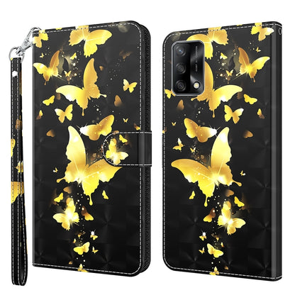3D Painting Pattern Flip Leather Phone Case, For OPPO A54 5G / A74 5G, For OPPO A74 4G