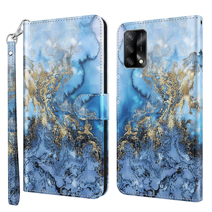3D Painting Pattern Flip Leather Phone Case, For OPPO A54 5G / A74 5G, For OPPO A74 4G
