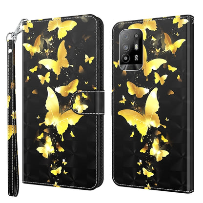 3D Painting Pattern Flip Leather Phone Case, For OPPO A94 5G / A95 5G, For OnePlus Nord N20 5G / OPPO A96 5G