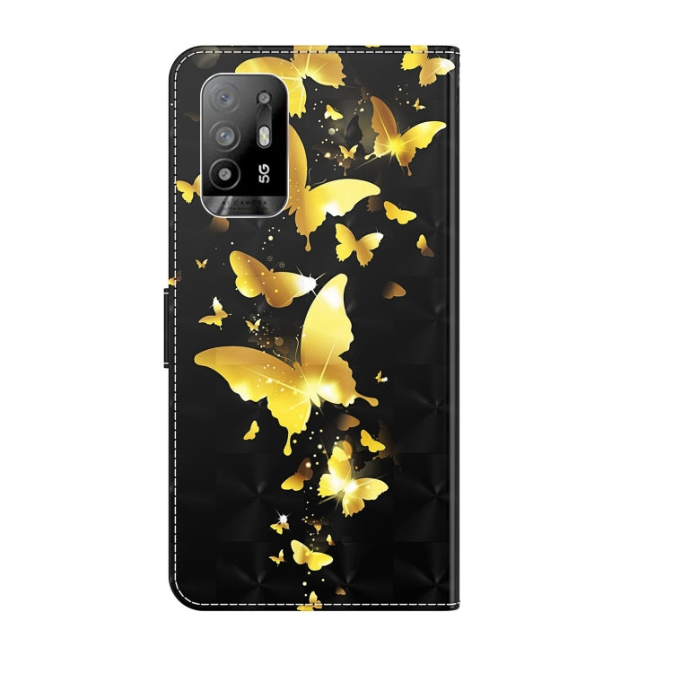 3D Painting Pattern Flip Leather Phone Case, For OPPO A94 5G / A95 5G, For OnePlus Nord N20 5G / OPPO A96 5G