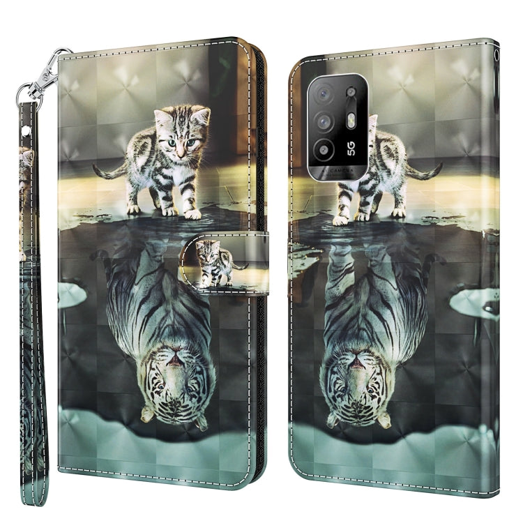 3D Painting Pattern Flip Leather Phone Case, For OPPO A94 5G / A95 5G, For OnePlus Nord N20 5G / OPPO A96 5G