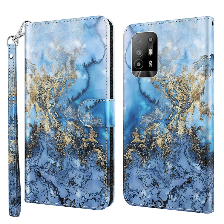 3D Painting Pattern Flip Leather Phone Case, For OPPO A94 5G / A95 5G, For OnePlus Nord N20 5G / OPPO A96 5G
