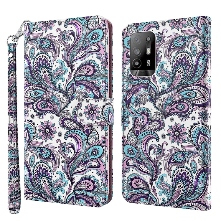 3D Painting Pattern Flip Leather Phone Case, For OPPO A94 5G / A95 5G, For OnePlus Nord N20 5G / OPPO A96 5G