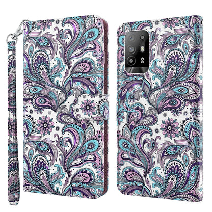 3D Painting Pattern Flip Leather Phone Case, For OPPO A94 5G / A95 5G, For OnePlus Nord N20 5G / OPPO A96 5G