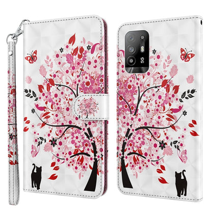 3D Painting Pattern Flip Leather Phone Case, For OPPO A94 5G / A95 5G, For OnePlus Nord N20 5G / OPPO A96 5G