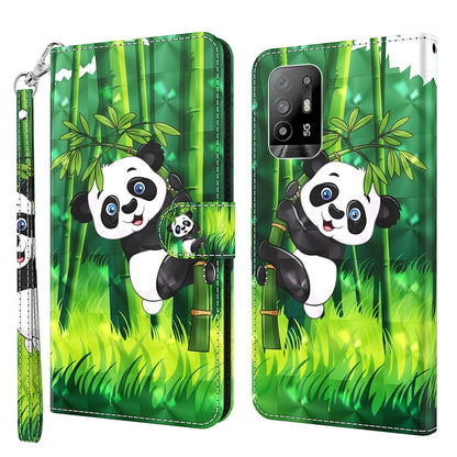 3D Painting Pattern Flip Leather Phone Case, For OPPO A94 5G / A95 5G, For OnePlus Nord N20 5G / OPPO A96 5G