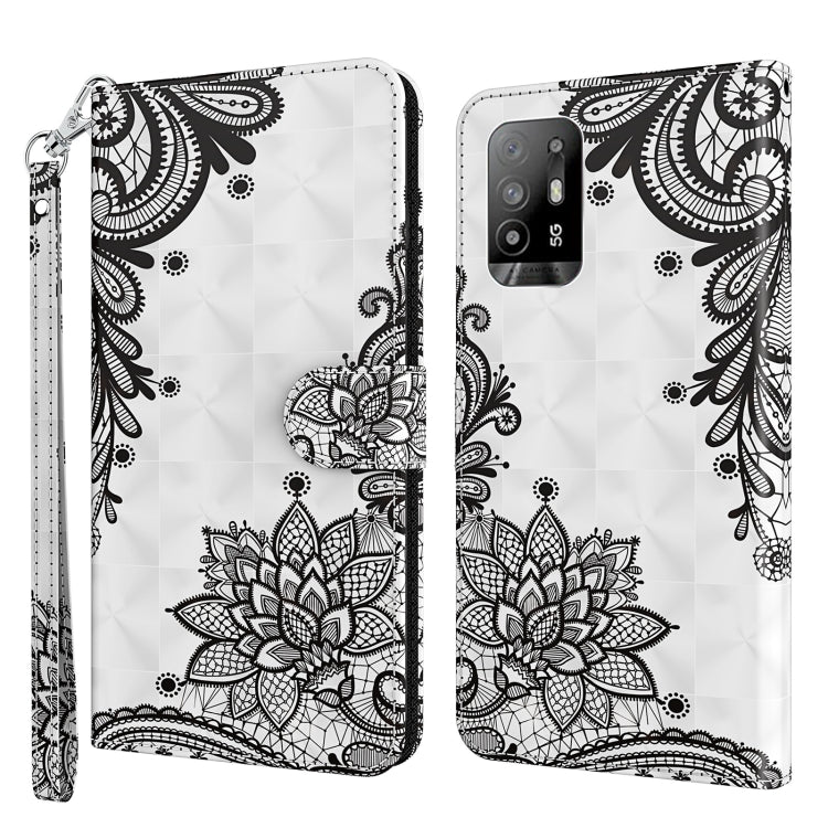 3D Painting Pattern Flip Leather Phone Case, For OPPO A94 5G / A95 5G, For OnePlus Nord N20 5G / OPPO A96 5G