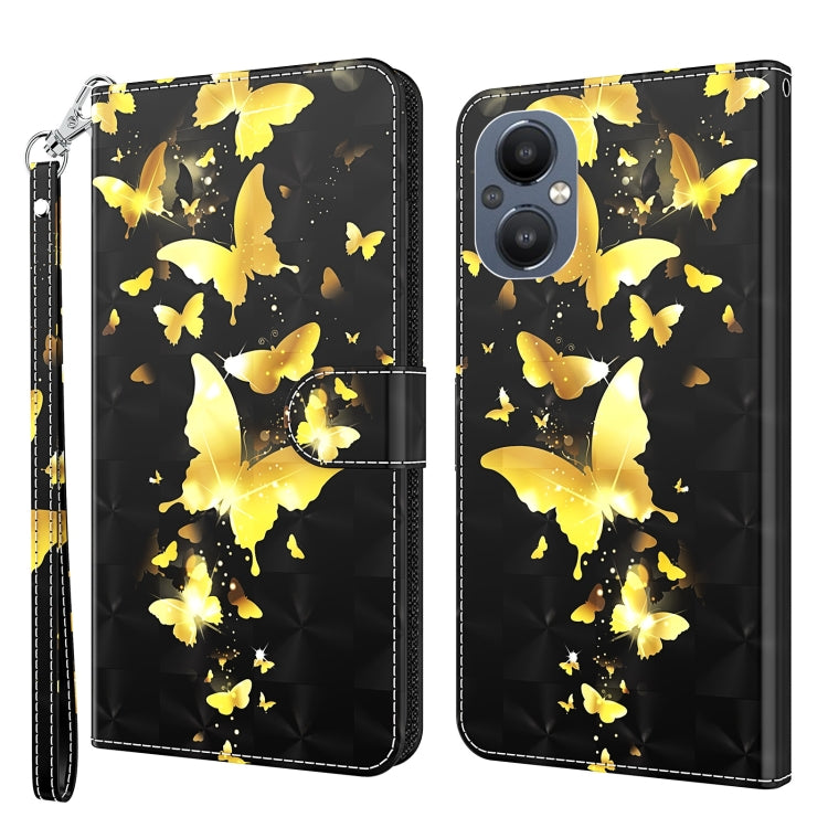 3D Painting Pattern Flip Leather Phone Case, For OPPO A94 5G / A95 5G, For OnePlus Nord N20 5G / OPPO A96 5G