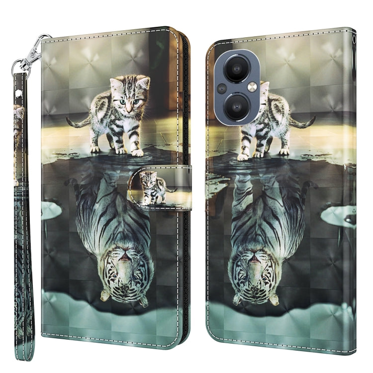 3D Painting Pattern Flip Leather Phone Case, For OPPO A94 5G / A95 5G, For OnePlus Nord N20 5G / OPPO A96 5G
