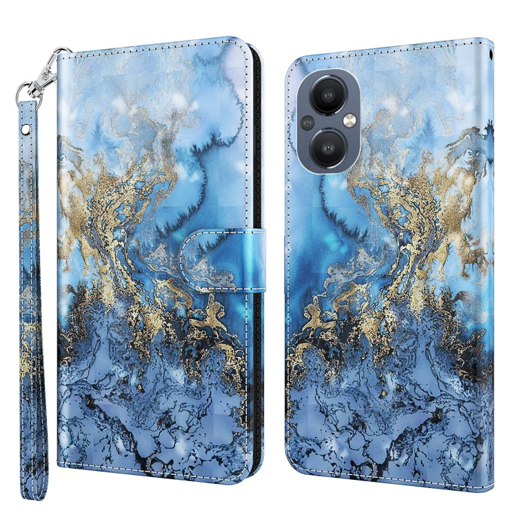 3D Painting Pattern Flip Leather Phone Case, For OPPO A94 5G / A95 5G, For OnePlus Nord N20 5G / OPPO A96 5G