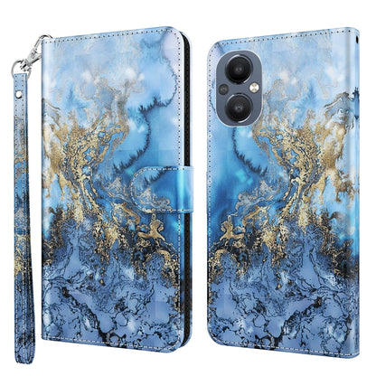 3D Painting Pattern Flip Leather Phone Case, For OPPO A94 5G / A95 5G, For OnePlus Nord N20 5G / OPPO A96 5G