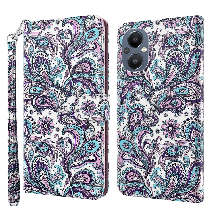 3D Painting Pattern Flip Leather Phone Case, For OPPO A94 5G / A95 5G, For OnePlus Nord N20 5G / OPPO A96 5G