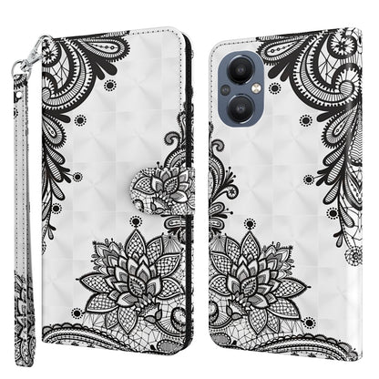3D Painting Pattern Flip Leather Phone Case, For OPPO A94 5G / A95 5G, For OnePlus Nord N20 5G / OPPO A96 5G