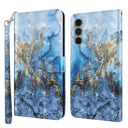 3D Painting Pattern Flip Leather Phone Case, For Motorola Moto G200 5G / Edge S30, For Nokia G50