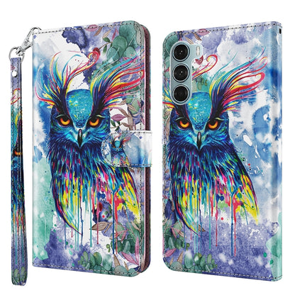 3D Painting Pattern Flip Leather Phone Case, For Motorola Moto G200 5G / Edge S30, For Nokia G50