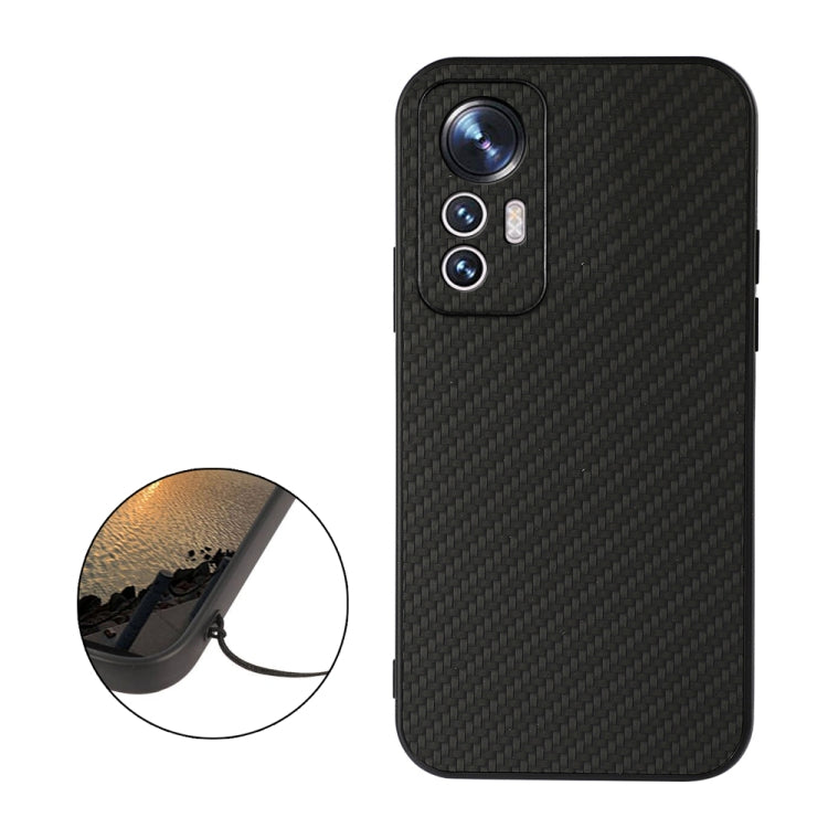 Accurate Hole Carbon Fiber Texture Shockproof Case, For Xiaomi Mi 12 Lite