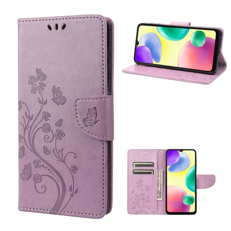 Butterfly Flower Pattern Flip Leather Phone Case, For Xiaomi Redmi 10A, For Xiaomi Redmi 10C, For Samsung Galaxy M23 5G