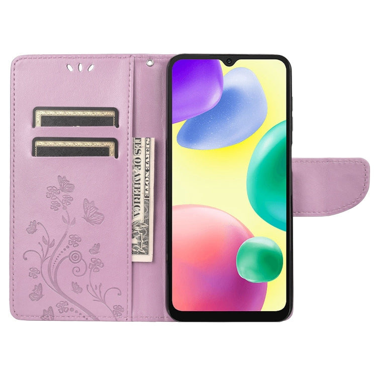 Butterfly Flower Pattern Flip Leather Phone Case, For Xiaomi Redmi 10A, For Xiaomi Redmi 10C, For Samsung Galaxy M23 5G