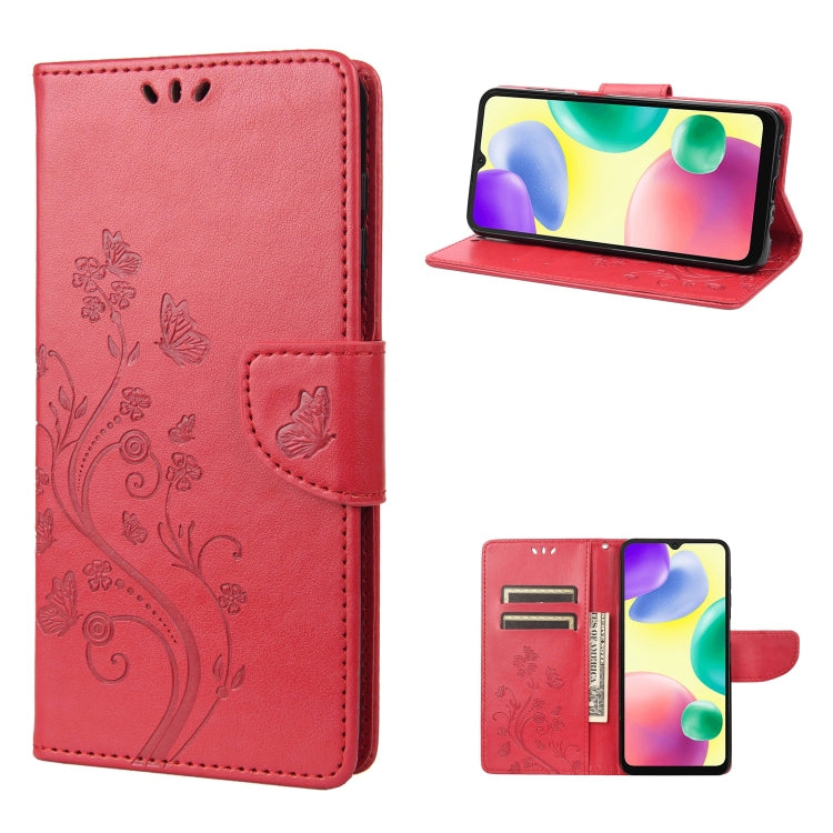 Butterfly Flower Pattern Flip Leather Phone Case, For Xiaomi Redmi 10A, For Xiaomi Redmi 10C, For Samsung Galaxy M23 5G