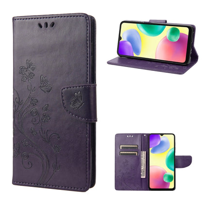 Butterfly Flower Pattern Flip Leather Phone Case, For Xiaomi Redmi 10A, For Xiaomi Redmi 10C, For Samsung Galaxy M23 5G