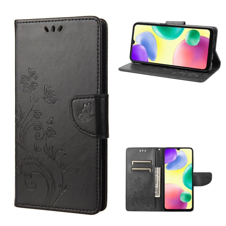 Butterfly Flower Pattern Flip Leather Phone Case, For Xiaomi Redmi 10A, For Xiaomi Redmi 10C, For Samsung Galaxy M23 5G