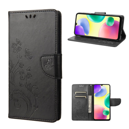 Butterfly Flower Pattern Flip Leather Phone Case, For Xiaomi Redmi 10A, For Xiaomi Redmi 10C, For Samsung Galaxy M23 5G
