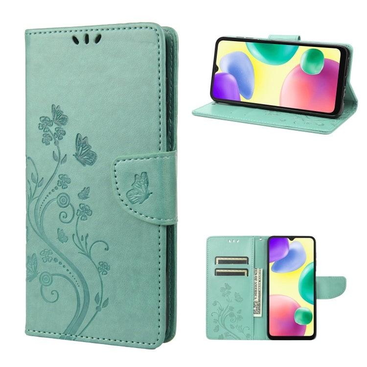 Butterfly Flower Pattern Flip Leather Phone Case, For Xiaomi Redmi 10A, For Xiaomi Redmi 10C, For Samsung Galaxy M23 5G