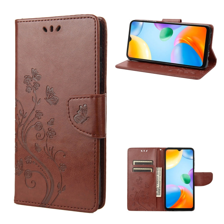 Butterfly Flower Pattern Flip Leather Phone Case, For Xiaomi Redmi 10A, For Xiaomi Redmi 10C, For Samsung Galaxy M23 5G