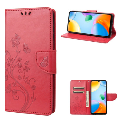Butterfly Flower Pattern Flip Leather Phone Case, For Xiaomi Redmi 10A, For Xiaomi Redmi 10C, For Samsung Galaxy M23 5G