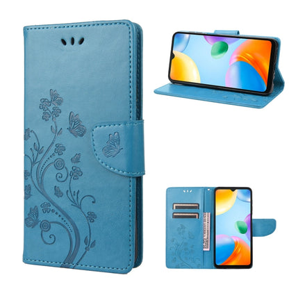 Butterfly Flower Pattern Flip Leather Phone Case, For Xiaomi Redmi 10A, For Xiaomi Redmi 10C, For Samsung Galaxy M23 5G